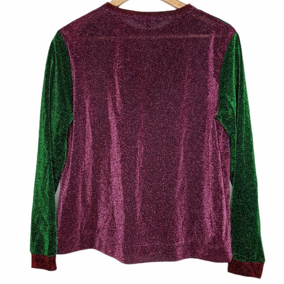 Glitter long sleeve multi-coloured top - Picture 2 of 5